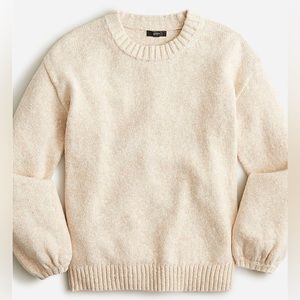 JCrew Puff Sleeve Crew Neck Sweater